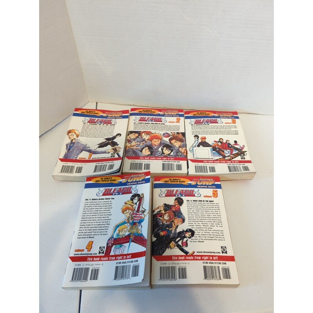 Bleach Shonen Jump Manga by Tite Kubo Book Lot Volumes 1 thru 5 ENGLISH - Picture 2 of 2